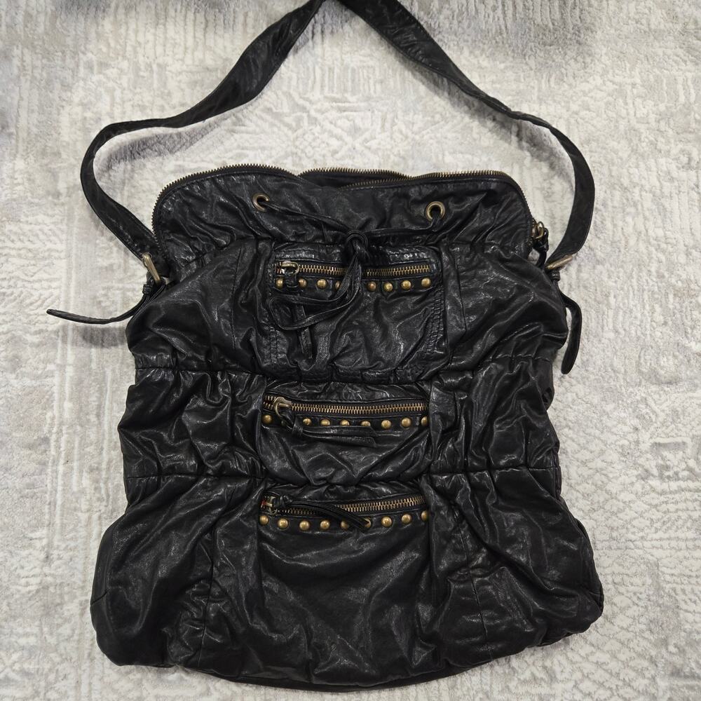 Old Gringo Black Leather Studded Shoulder Bag Large Tote‎ Purse Western Boho